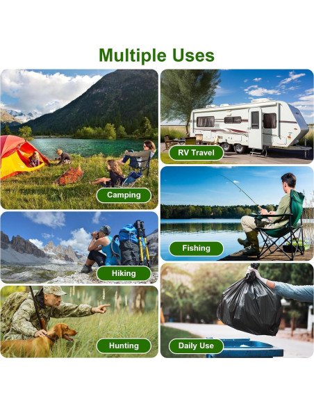 80 Bolsas de Baño Compostables MOFUNSILY 30L para Camping