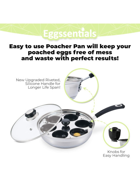 Sartén Antiadherente Eggssentials para 6 Huevos Poached