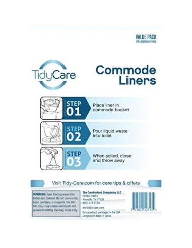 Forros Desechables TidyCare para Comode 48 Piezas