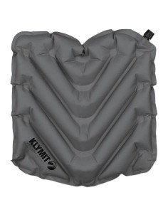 Cojín Inflable Klymit V para Acampar y Gradas, Gris