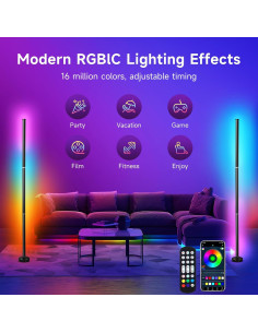 Lámpara de Pie RGB LED Inteligente Bida KBB-10 Control Remoto 2
