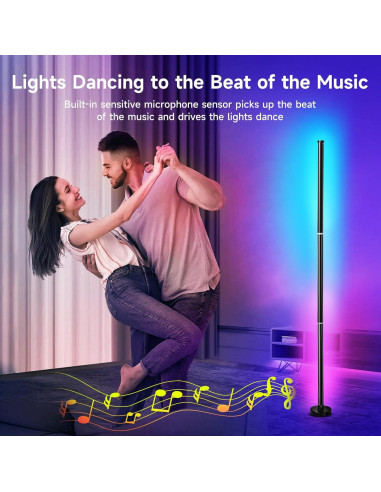Lámpara de Pie RGB LED Inteligente Bida KBB-10 Control Remoto