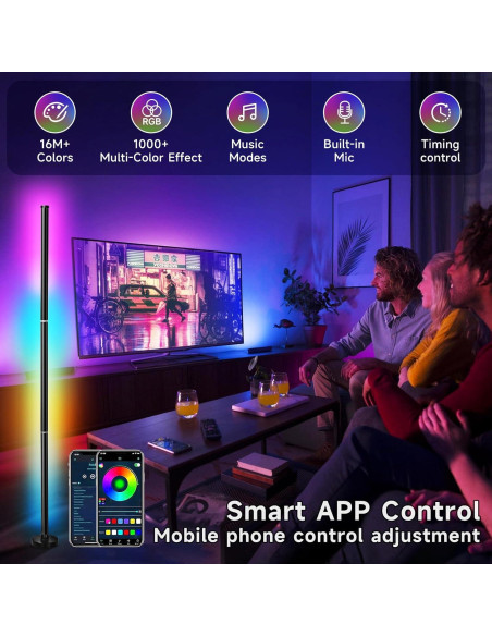 Lámpara de Pie RGB LED Inteligente Bida KBB-10 Control Remoto