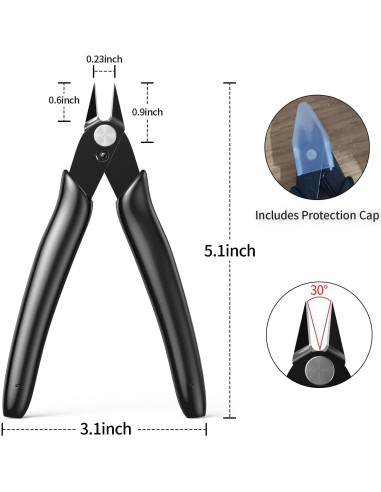 Cortador de Alambre BOENFU BF-170 12.7 cm Precisión Negro