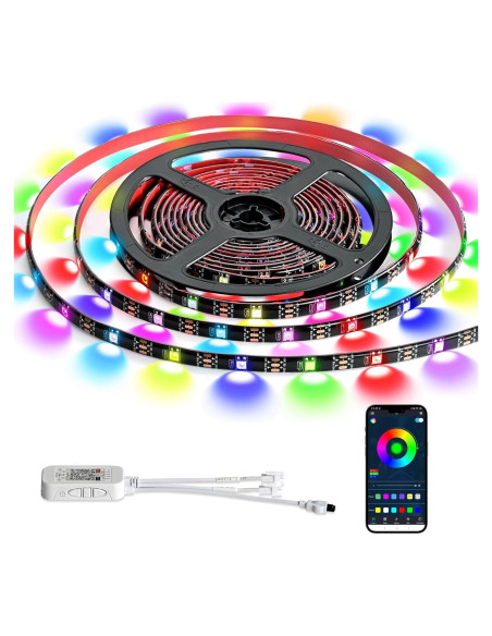 Tira de Luz LED RGB G GEEKEEP 5m Control APP Impermeable