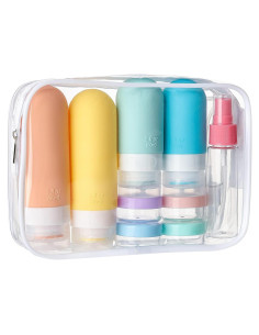 Juego de Botellas de Viaje 16 Piezas DEPOZA A prueba de Fugas