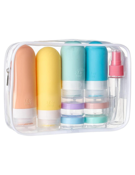 Juego de Botellas de Viaje 16 Piezas DEPOZA A prueba de Fugas