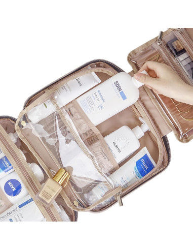 Bolsa de Aseo NISHEL para Mujeres, Organizador Colgante Rosa