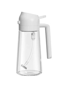 Dispensador de Aceite 2 en 1 Genérico 470ml Vidrio Blanco
