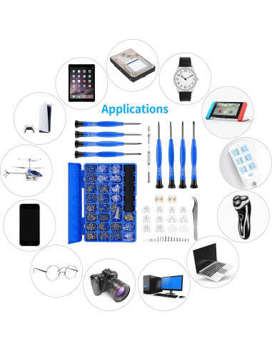 Kit de Reparación de Gafas HQVOIC con Destornilladores y Tornillos