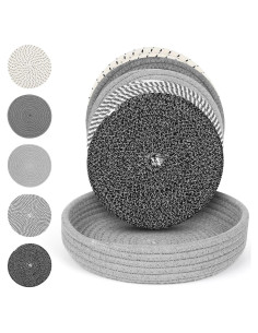Trivetes de Algodón TIAMECH 9" Redondos Set 5 Piezas