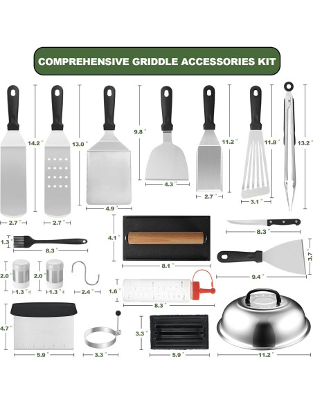 Kit de Accesorios para Parrilla EWFEN 35 Piezas Acero Inoxidable Kit de Accesorios para Parrilla EWFEN 35 Piezas Acero Inoxidable