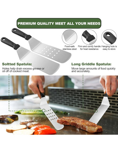 Kit de Accesorios para Parrilla EWFEN 35 Piezas Acero Inoxidable