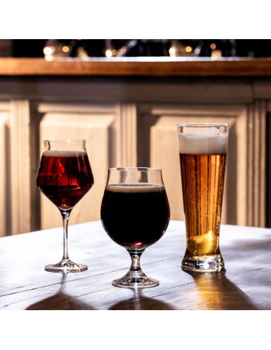 Set de 6 Vasos de Cerveza Krosno 420ml y 500ml Reutilizables