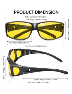 Gafas de Visión Nocturna URUMQI para Conducir sobre Gafas 2