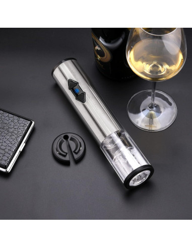 CIRCLE JOY Abridor de Vino Eléctrico Acero Inoxidable 328g