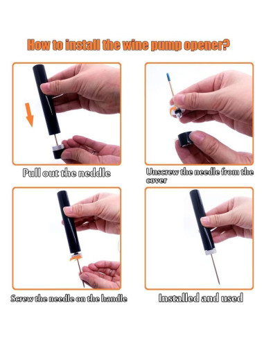 Abridor de Vino Zerodis Aguja Portátil Plata 51g