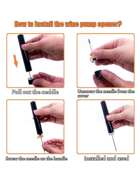 Abridor de Vino Zerodis Aguja Portátil Plata 51g