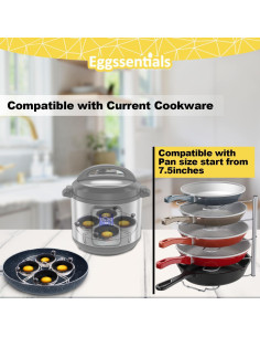 Insertador de Huevos Poached Eggssentials 4 Tazas Acero Inoxidable 2