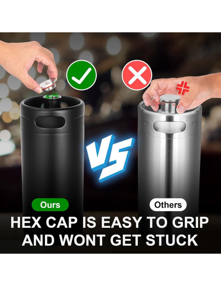 Mini Barril Acero Inoxidable 1.14kg 33cm para Cerveza