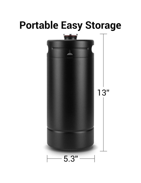 Mini Barril Acero Inoxidable 1.14kg 33cm para Cerveza
