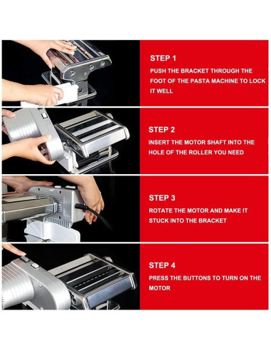 Máquina de Pasta Eléctrica Shule con Motor y Accesorios