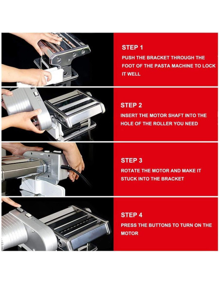 Máquina de Pasta Eléctrica Shule con Motor y Accesorios