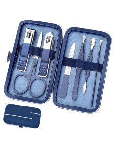 Juego de Manicura Aceoce Kit de Cuidado Personal Azul