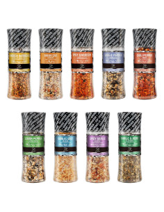 Juego de Especias Soeos 9 Piezas con Molinillos Integrados