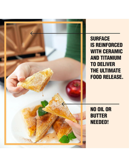 Sandwichera Antiadherente Gotham Steel 2 en 1 para 4 Sándwiches