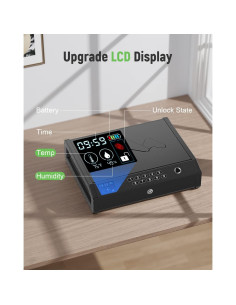 Caja Fuerte Biométrica HOLEWOR para 2 Pistolas con LCD 2