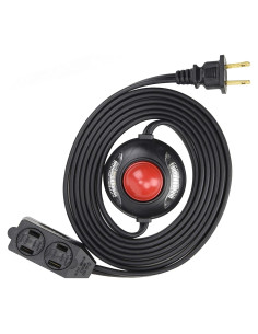 Cable de extensión Electes 2.44m con interruptor de pie y luz