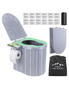 Inodoro Portátil Sckee Plegable 14" para Camping y Viajes
