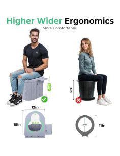 Inodoro Portátil Sckee Plegable 14" para Camping y Viajes 2