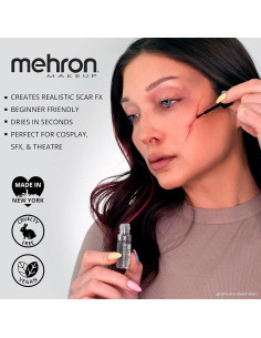 Mehron Makeup Rigid Collodion 4ml | Cicatriz SFX Profesional 2
