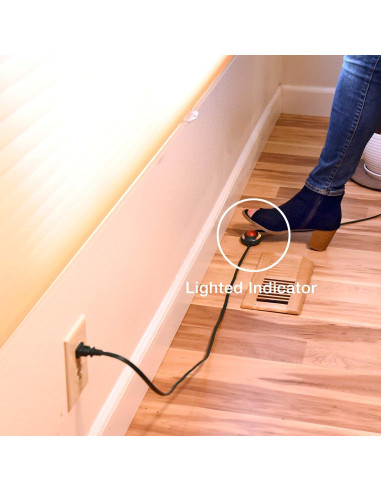 Cable de extensión Electes 2.44m con interruptor de pie y luz