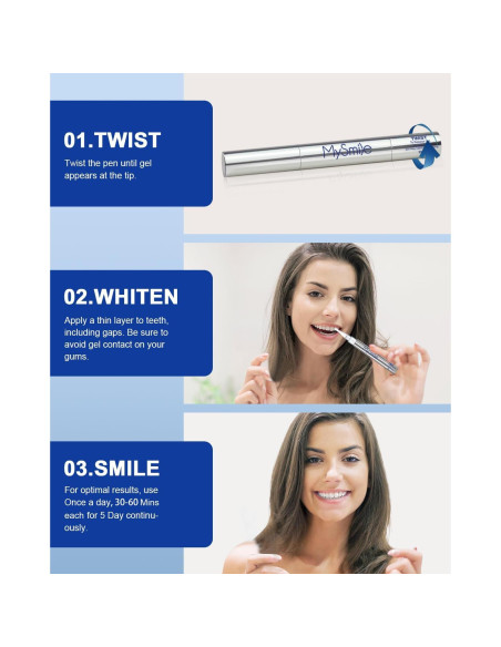 Lápiz Blanqueador de Dientes MySmile 8 ml para Dientes Sensibles