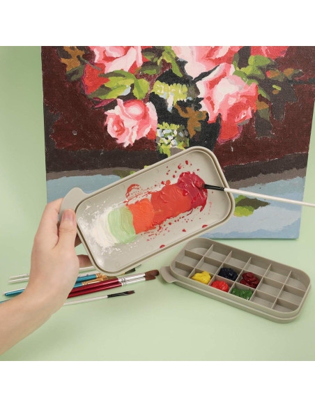 Limpiador de Pinceles MyLifeUNIT con Paleta y Lavabo Gris