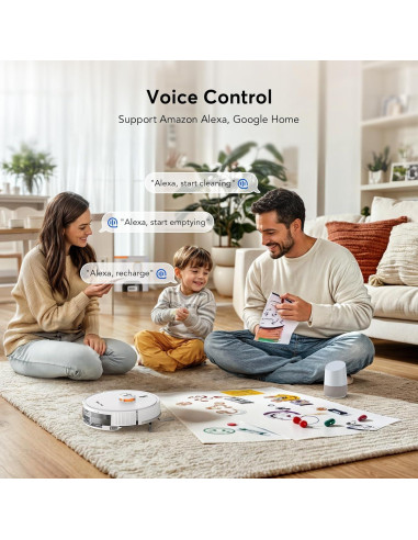 Aspiradora Robot Teendow D20SMAX+ 6000Pa con Mopa y Auto-Desvaciamiento