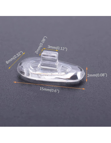 Almohadillas de nariz BEHLINE 5 pares silicona 15 mm anti-deslizantes