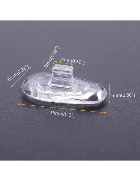 Almohadillas de nariz BEHLINE 5 pares silicona 15 mm anti-deslizantes