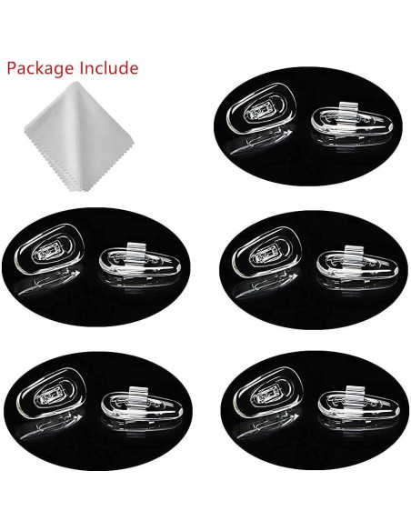 Almohadillas de nariz BEHLINE 5 pares silicona 15 mm anti-deslizantes