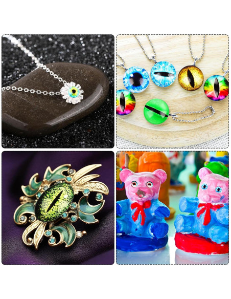 20 Ojos de Dragón de Vidrio 25mm para Manualidades