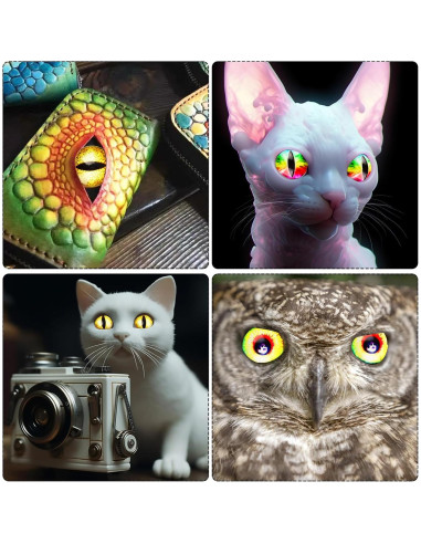 20 Ojos de Dragón de Vidrio 25mm para Manualidades