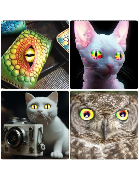 20 Ojos de Dragón de Vidrio 25mm para Manualidades