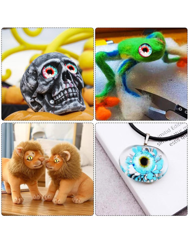 20 Ojos de Dragón de Vidrio 25mm para Manualidades