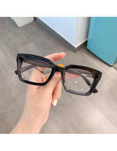 Gafas Cuadradas Clásicas EYLRIM con Lentes Transparentes