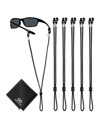 Soporte para Gafas SIGONNA - Cadena Ajustable Negra para Deportes