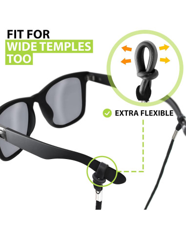 Soporte para Gafas SIGONNA - Cadena Ajustable Negra para Deportes