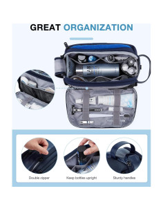 Neceser BAGSMART para Hombres Grande Resistente al Agua - Azul 2